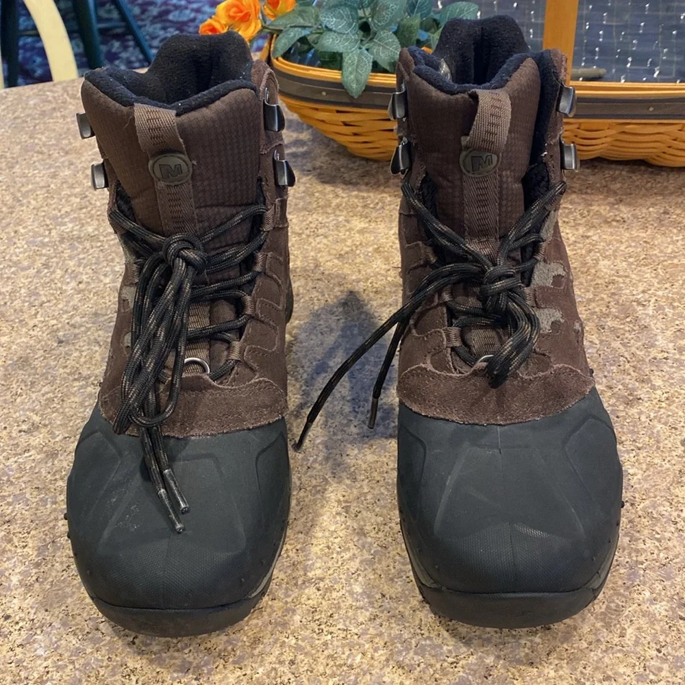 Merrell Moab Polar Espresso Waterproof Hiking Boots J21147 Men’s 8.5 Winter
